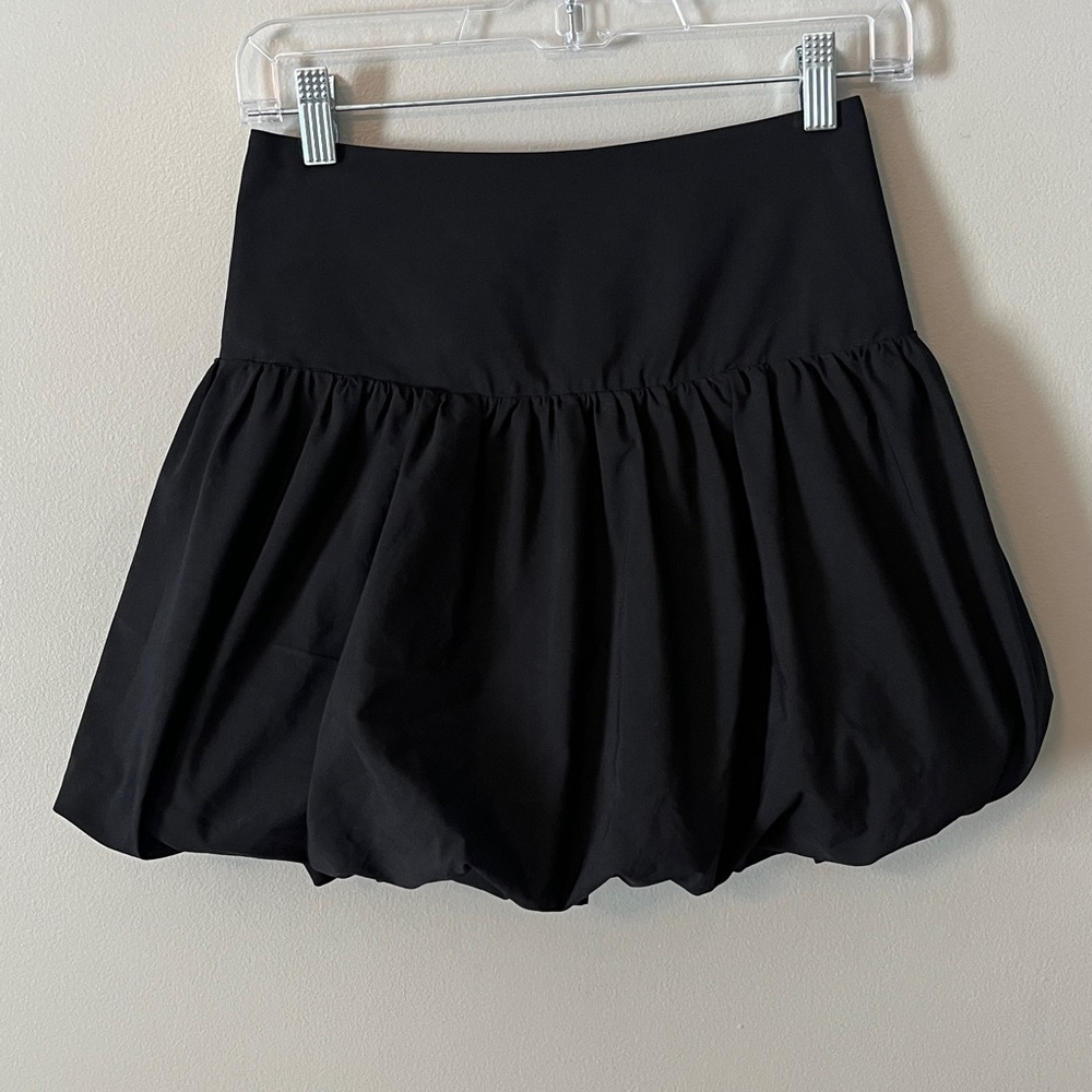 Free People Bubble Mini Skirt Black - Picture 3 of 9